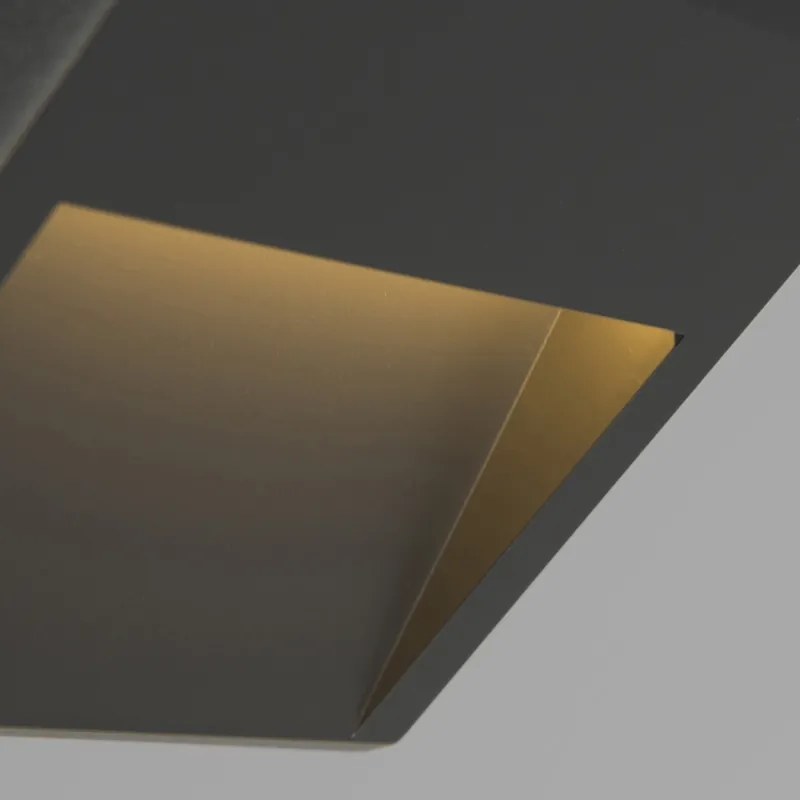 2 db modern fali lámpa szett sötétszürke LED-del - Gem 2