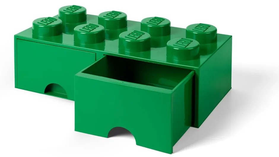 Zöld 2 fiókos tárolódoboz - LEGO®
