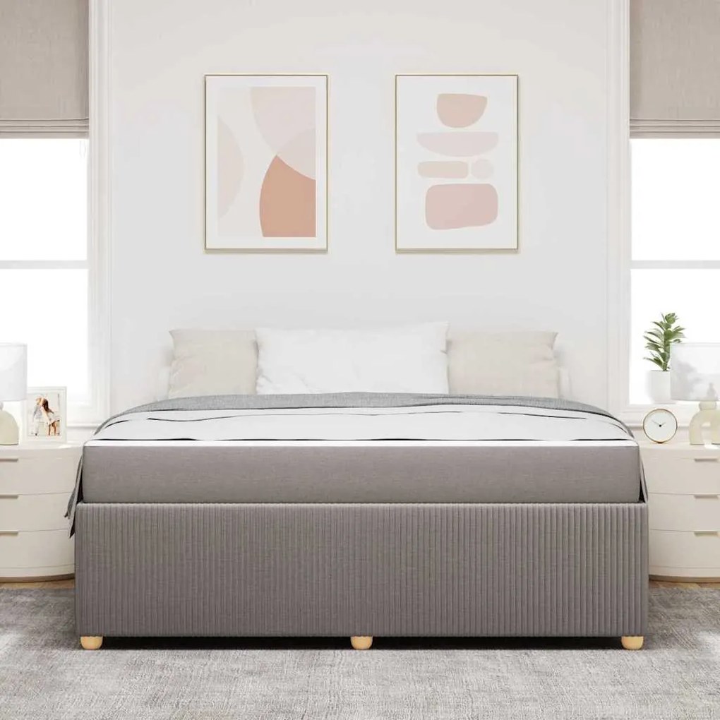 Ágykeret matraccal matracmal Tópszínű 180 x 200 cm szövet