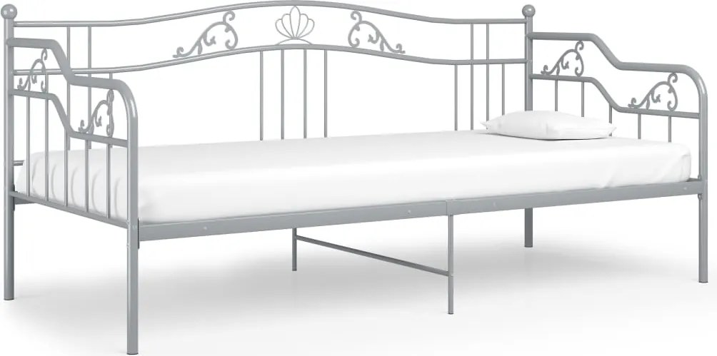 vidaXL szürke fém kanapéágy-keret 90 x 200 cm