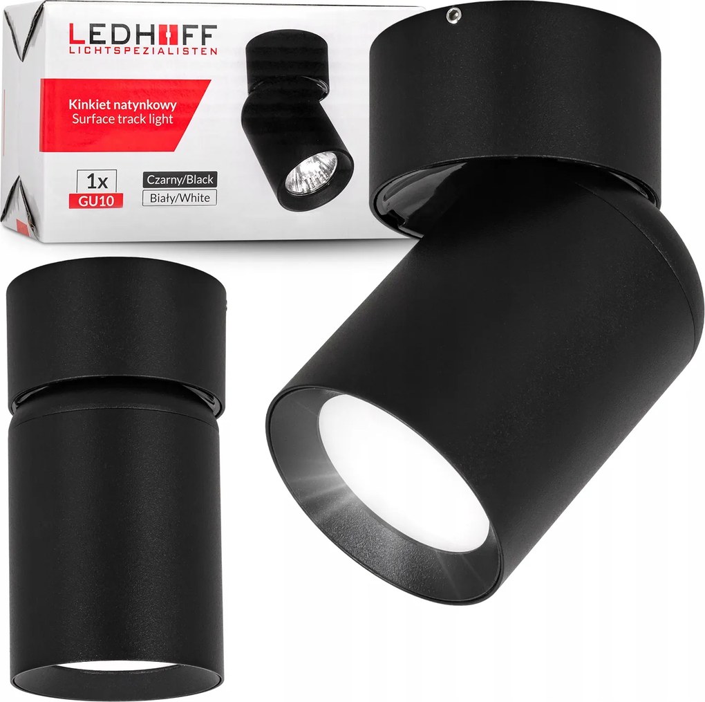 Mennyezeti lámpa falra szerelhető fali lámpa Spot halogén lámpatest GU10 fekete