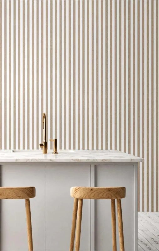 Parato Cristiana Masi Top Stripes Riga 1 barna-fehér csíkos vlies tapéta – 38437