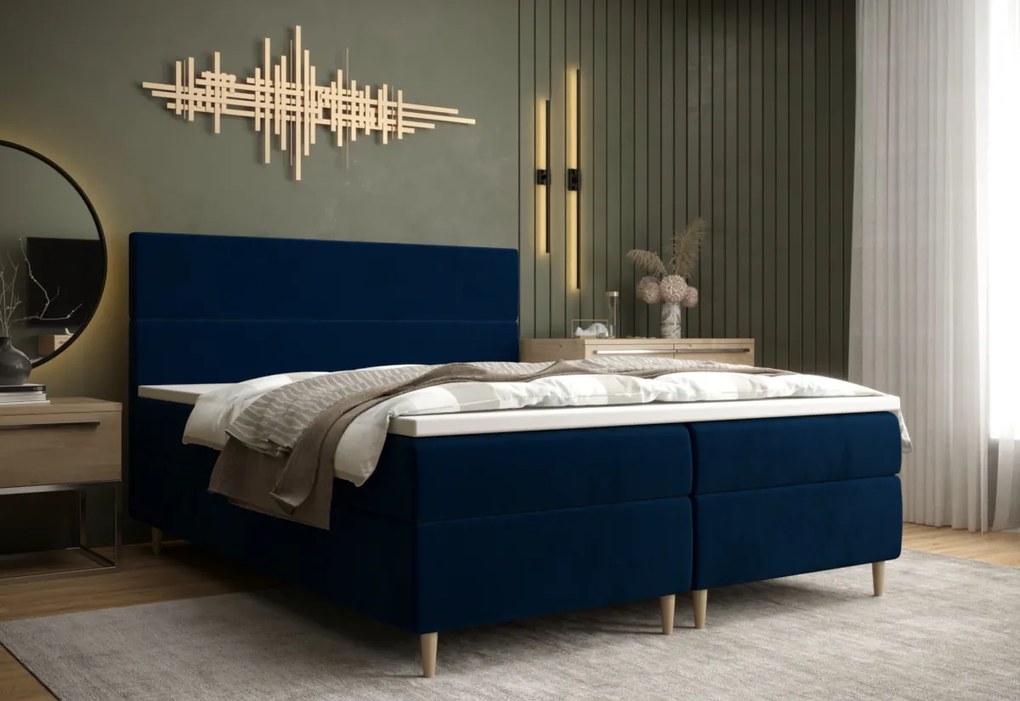 FLORE kárpitozott ágy + topper, 140x200, itaka 27