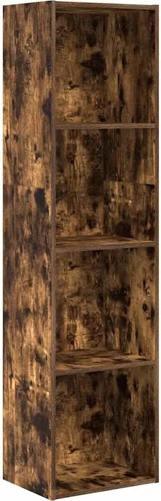 vidaXL füstös tölgy színű szerelt fa könyvespolc 40 x 30 x 152 cm