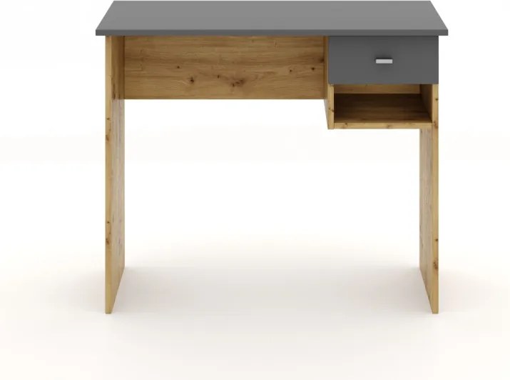 Íróasztal 1 fiókkal Artisan tölgy / antracit színkombinációban – COLIN
