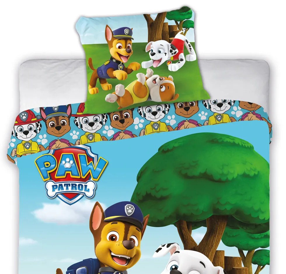 PAW PATROL DELUXE pamut ágynemű 140x200 cm