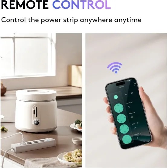 Immax NEO 07821L - Hosszabbító kábel NEO LITE Smart 4AC+1xUSB+2xUSB C Wi-Fi