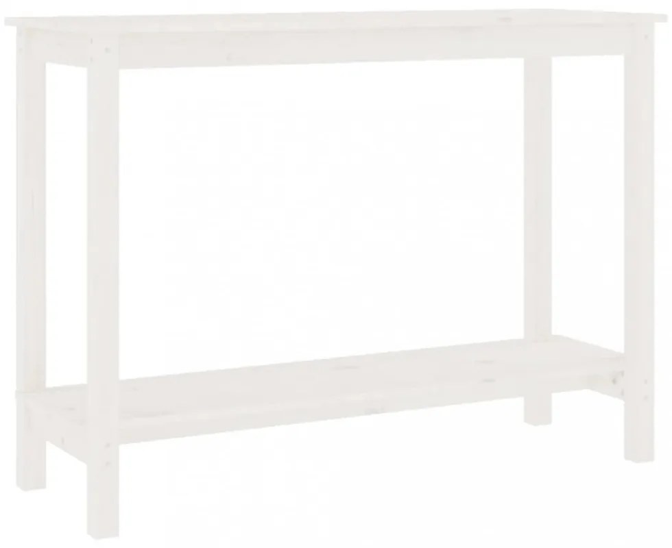 fehér tömör fenyőfa tálalóasztal 110 x 40 x 80 cm