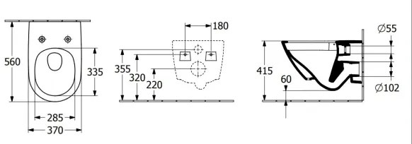 Villeroy & Boch 4670T0T2 - SUBWAY 3.0 függesztett WC, kerámia/fehér