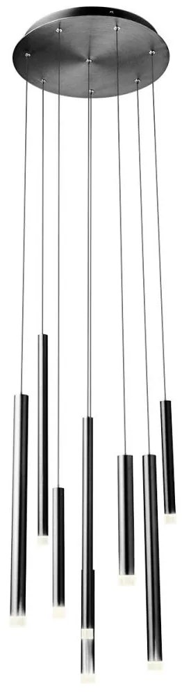 Redo 01-2052 - LED Csillár zsinóron MADISON 8xLED/4W/230V fekete