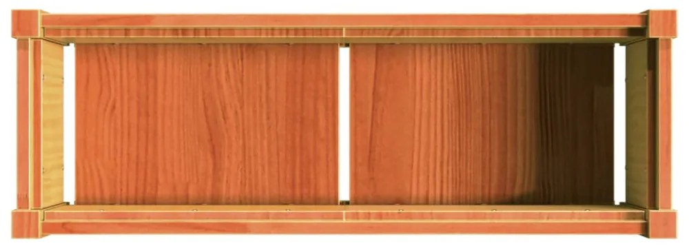 viaszbarna tömör fenyőfa kerti virágláda 90 x 31 x 31 cm
