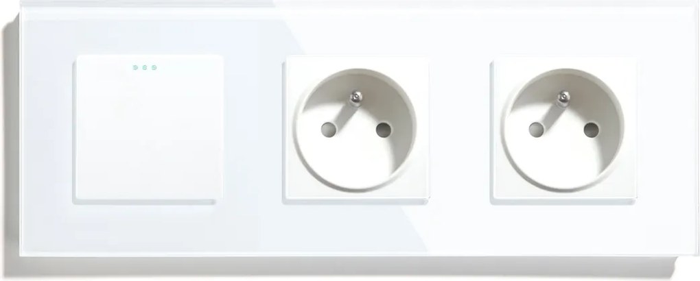 Klasszikus Mechanikus Billentyűkapcsoló 2x Üvegkapcsoló Aljzat