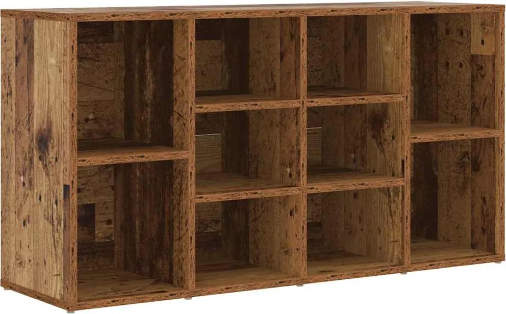 vidaXL Cipőpad polcokkal tárolóval Öreg fa 103 x 30 x 54,5 cm Faanyag
