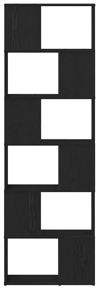 fekete tölgy könyvszekrény/térelválasztó 60 x 24 x 186 cm