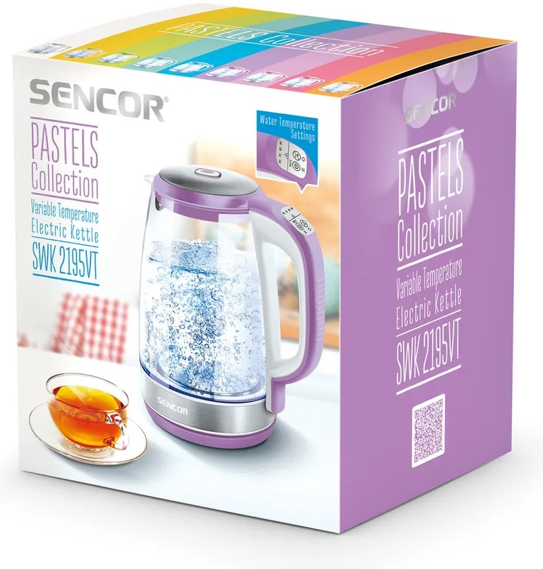 Sencor SWK 2195VT vízforraló termoszkóppal, 2 l,lila