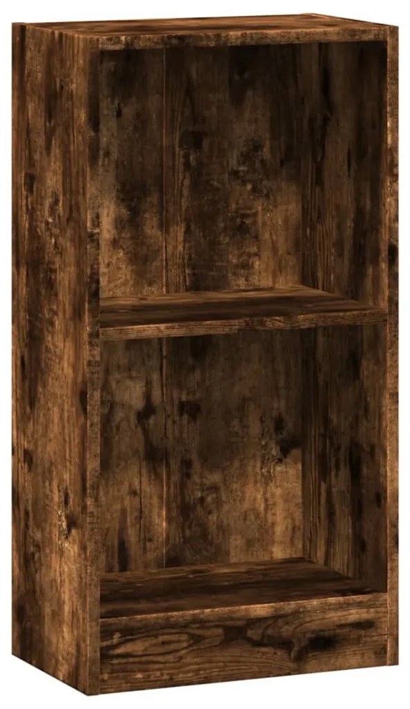 füstös tölgy színű szerelt fa könyvszekrény 40 x 24 x 76 cm