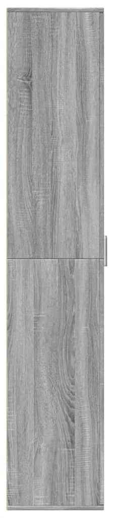 szürke sonoma színű szerelt fa magasszekrény 60 x 35 x 180 cm