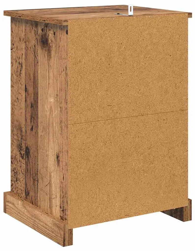 Éjjeliszekrény fiókkal 2 pcs Régi fa 43 x 36 x 60 cm Faanyag