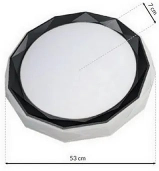 OSCAR LED 45W állítható mennyezeti lámpa 3000-6000K fekete + DO