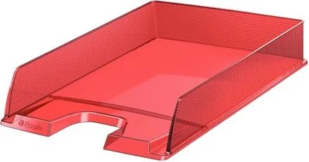 Irattálca, műanyag, ESSELTE Europost, áttetsző piros (E623601)