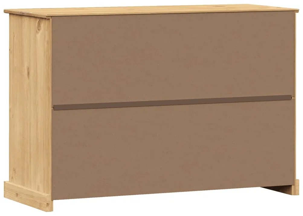 VIGO tömör fenyőfa fiókos tálalószekrény 113x40x75 cm