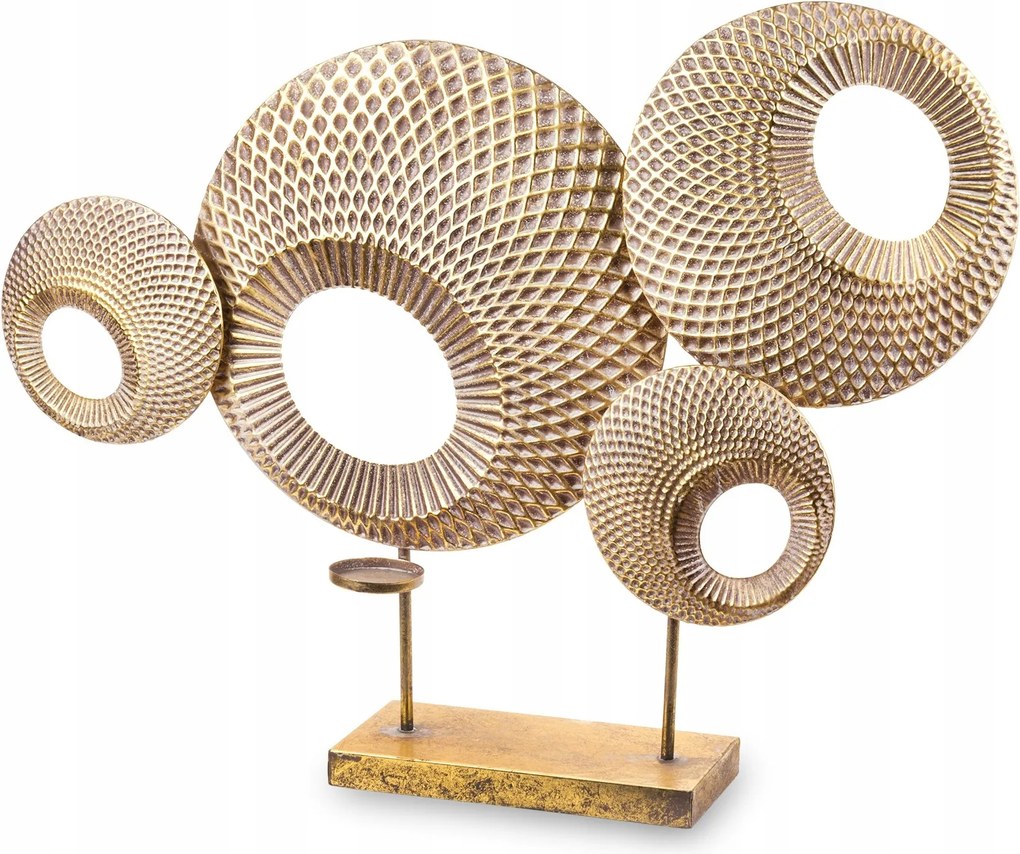 Nagy álló dekoráció arany fém gyertyatartó