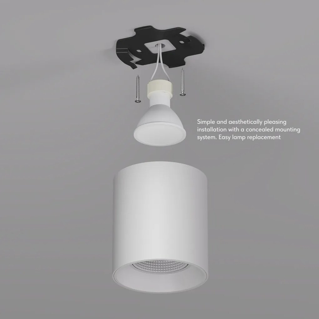 Rodvig series surface mounted ceiling downlight — DK/EU-3090-WH