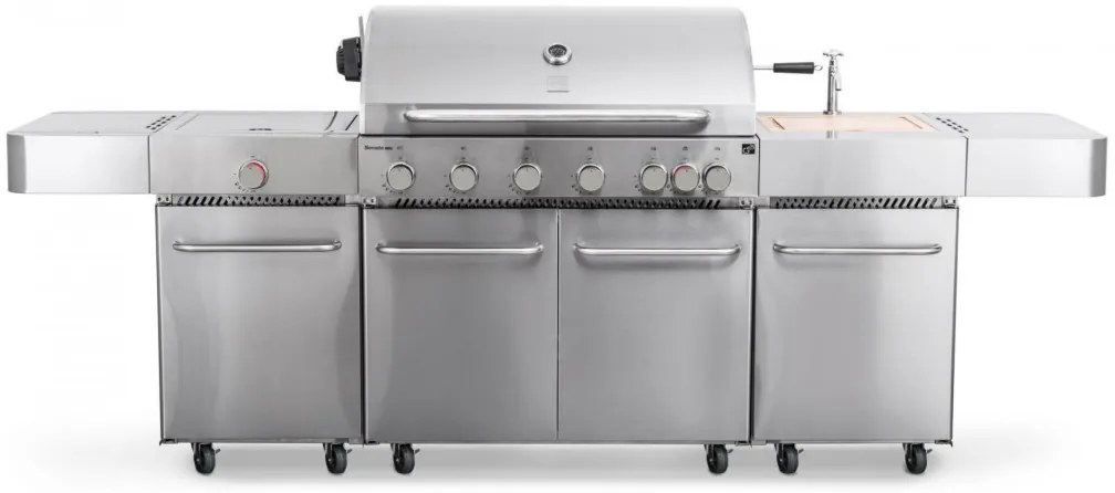 G21 Nevada BBQ konyha Premium Line gázgrill, 8 égőfej + ajándék nyomáscsökkentő