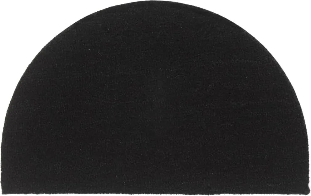 vidaXL ajtószőnyeg Fekete félkör 50x80 cm Tufting kókuszrostos szőnyeg