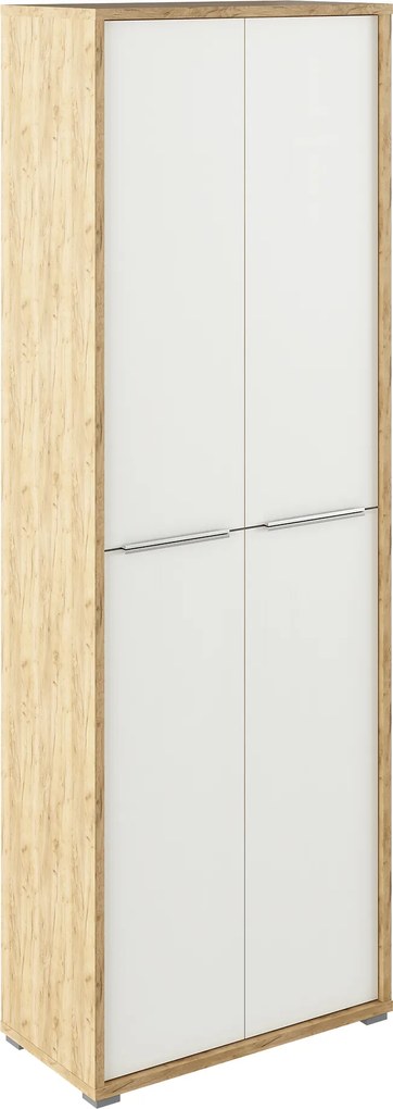 Irodai szekrény polcokkal,artisan tölgy/fehér, RIOMA TYP 05