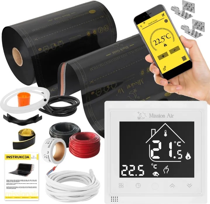 Infravörös Fűtőszőnyeg Szett 6m² 160W/m²