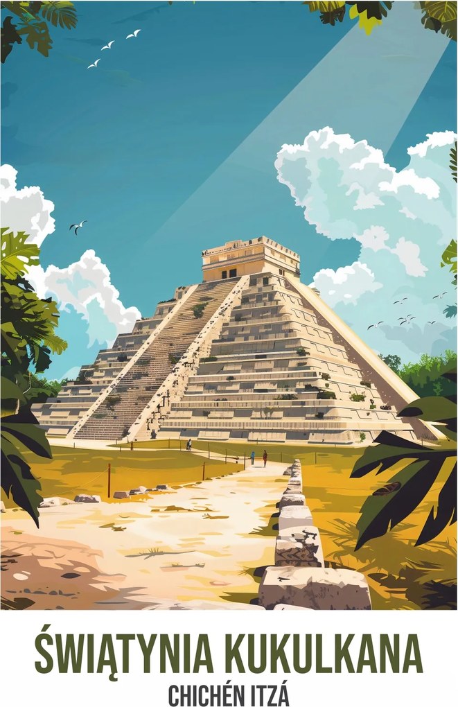 Poszter 61x90,5cm Kukulkán templom