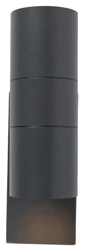 2 db-os kültéri fali lámpa sötét szürke 2-lámpás szürkületi érzékelővel - Duo