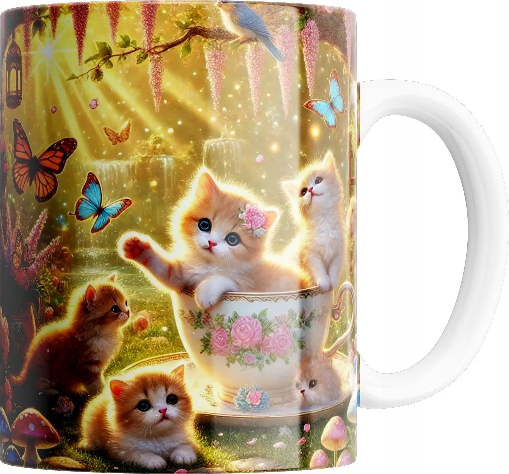 Bögre Bögrék Aranyos Cicák Kiváló Minőség Ajándék Szöveg