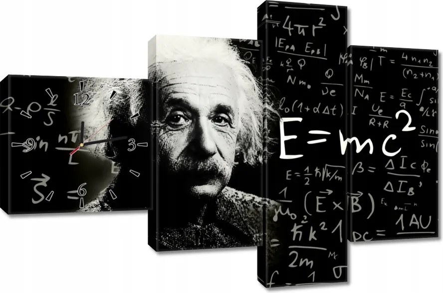 Faliórák 100x70 Albert Einstein E=MC2