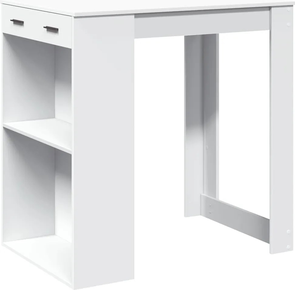 vidaXL fehér szerelt fa bárasztal 102 x 70 x 103,5 cm