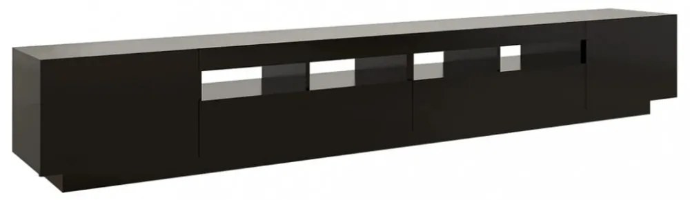 fekete TV-szekrény LED-lámpákkal 260 x 35 x 40 cm