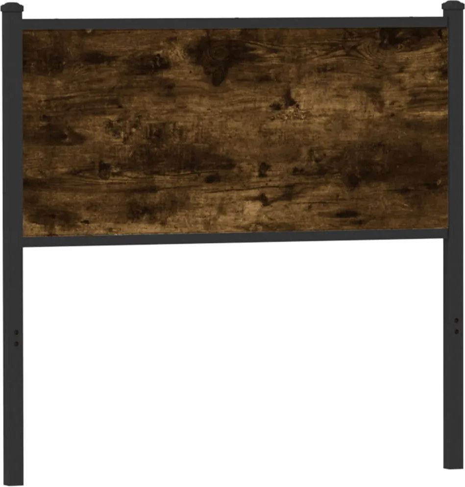 vidaXL füstös tölgy színű szerelt fa és acél csere fejtámla 90 cm