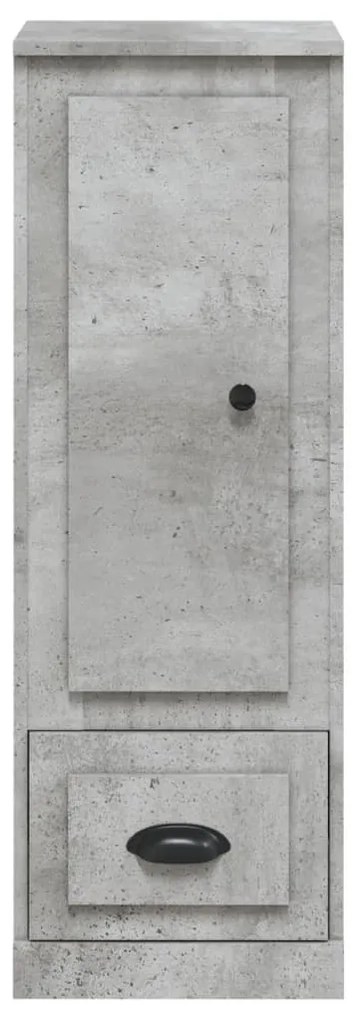 betonszürke szerelt fa magasszekrény 36x35,5x103,5 cm