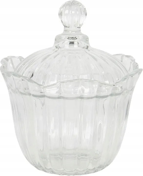 Üveg befőttesüveg fedővel 15x18 cm