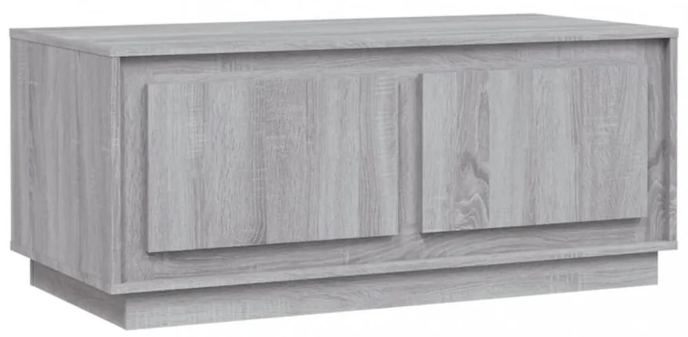 szürke sonoma színű szerelt fa dohányzóasztal 102x50x44 cm