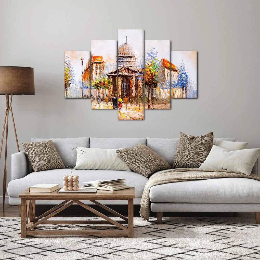Kép - Festett városi emlékmű (150x105 cm)