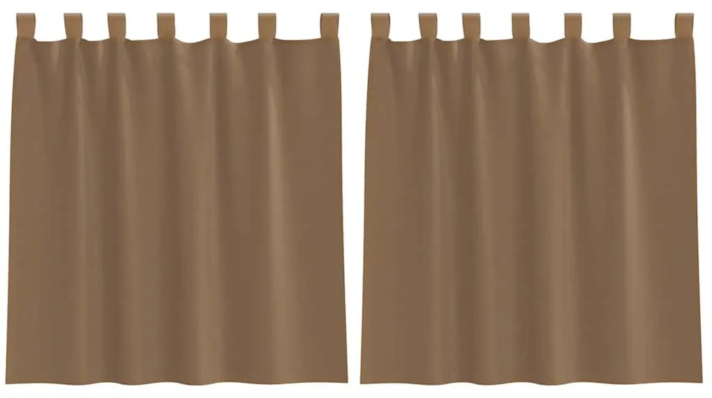 2 db világosbarna fátyolfüggönyök hurokkal 140x140 cm