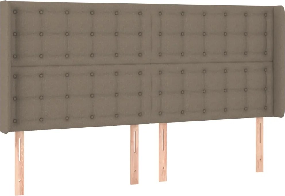 vidaXL tópszínű szövet fejtámla szárnyakkal 183x16x118/128 cm