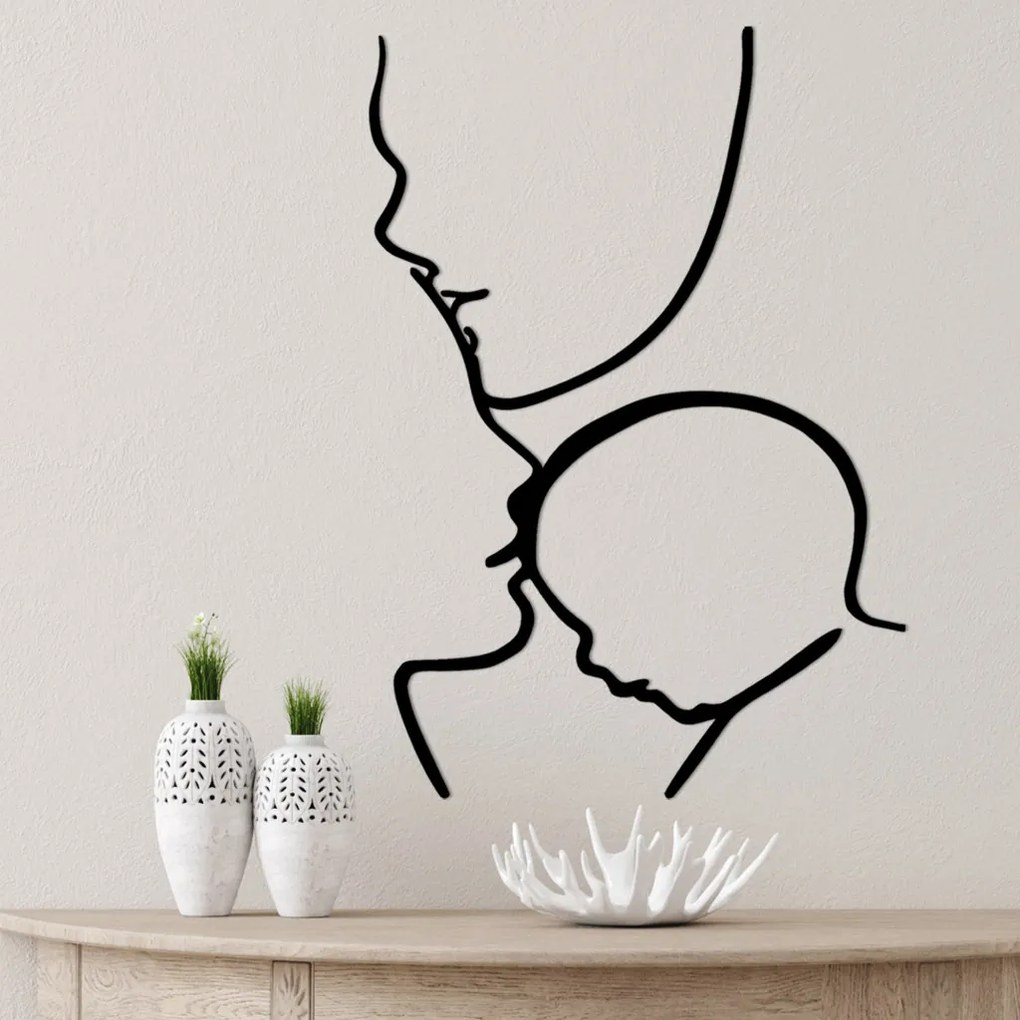 Family fém fali dekoráció, 72×0,15 cm
