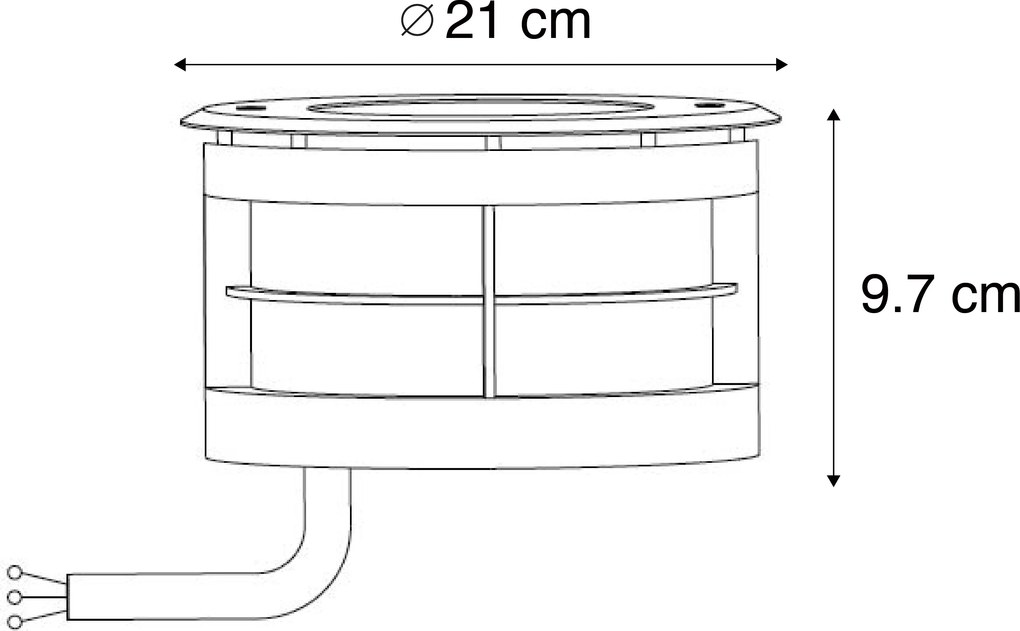 Modern talajspot acélból LED-del 20W - Bridge