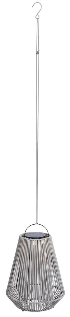 Bohém asztali lámpa szürke, LED-del, 3 fokozatban dimmelhető, IP54, napelemes, újratölthető - Duca