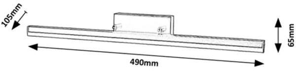 Rabalux 2166 - EVAN LED fürdőszobai tükörvilágítás 12W, 49 cm, IP44