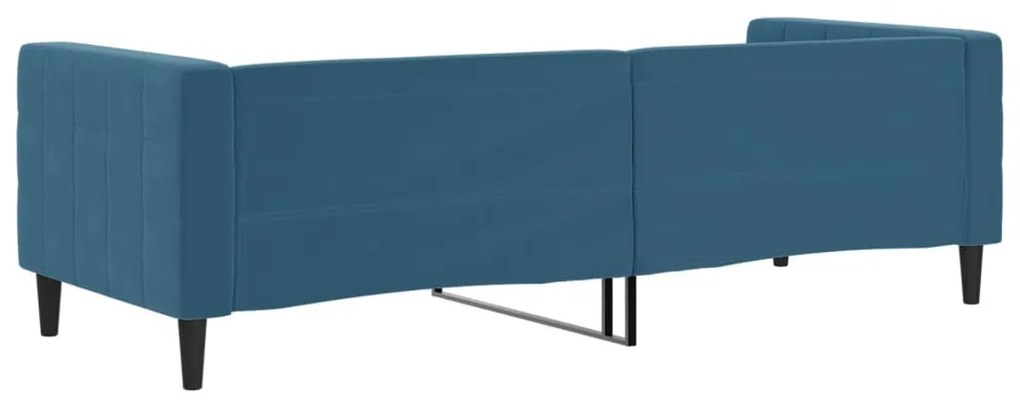 kék bársony kanapéágy 80 x 200 cm