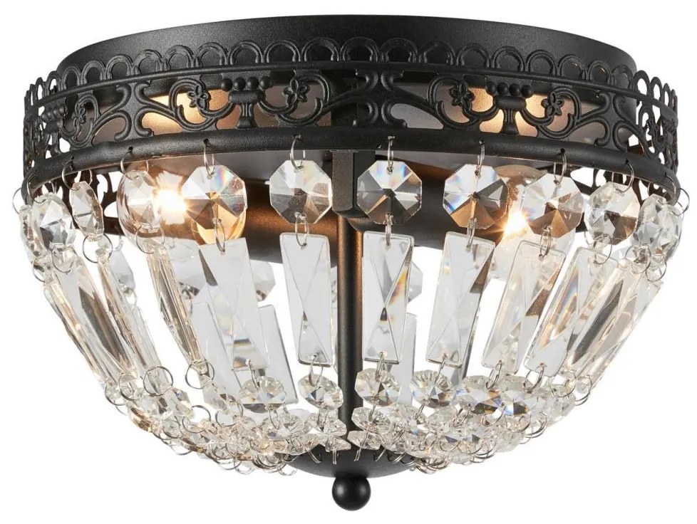 Markslöjd 108598 - Mennyezeti lámpa ETIENNE 2xE14/40W/230V fekete